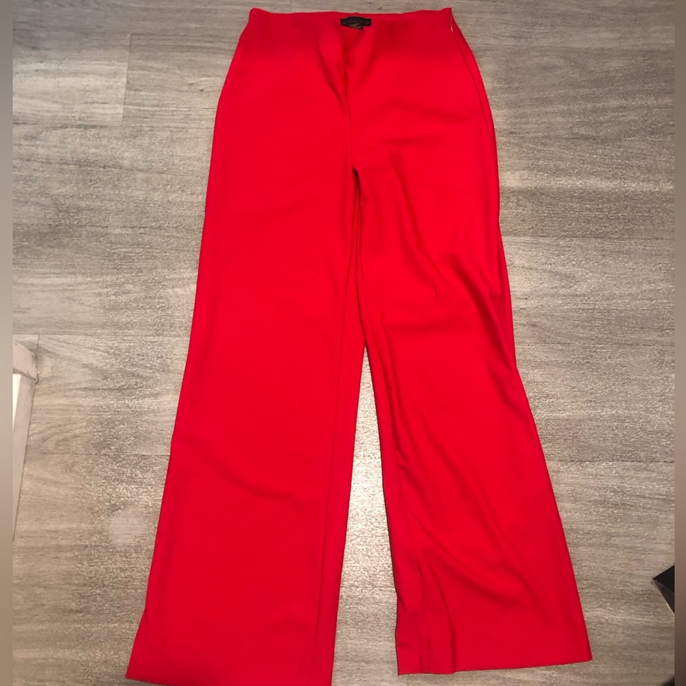 New House of Harlow 1960 High-Rise Wide-Leg Pants in Bright Red sz 8 stretchy